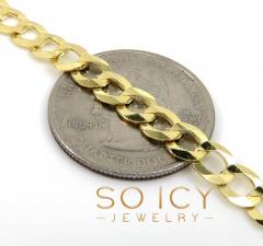 14k yellow gold solid cuban chain 18-26 inch 5.70mm
