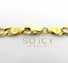 14k yellow gold solid cuban chain 18-26 inch 5.70mm