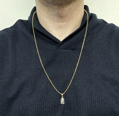 10k yellow gold mini size solid back jesus face pendant