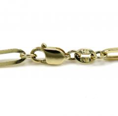 14k yellow gold hollow paper clip chain 16-20 inch 3.50mm