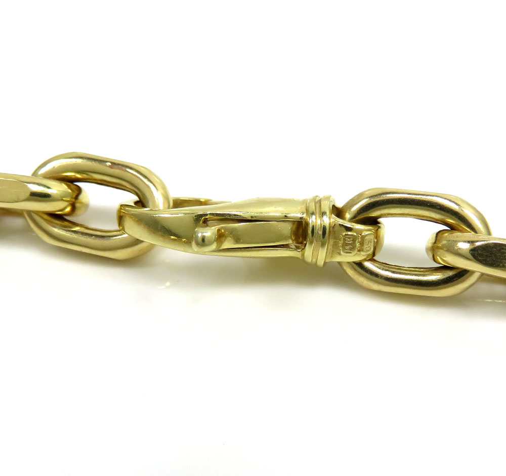 14k yellow gold semi solid thick cable link chain 24 inches 9mm