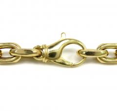 14k yellow gold semi solid hermes link chain 24 inches 9mm