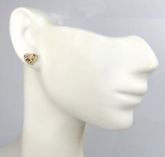 10k yellow gold mini heart nugget earrings