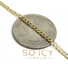 10k yellow gold diamond cut cuban bracelet 8 inch 2.5mm 