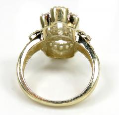 10k yellow gold cz hamsa ring 2.20ct