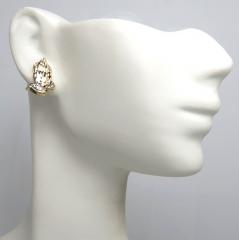 10k yellow gold mini praying hand earrings