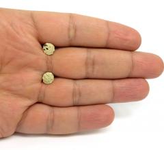 10k yellow gold mini nugget earrings 