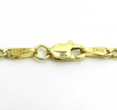 10k yellow gold small classic jesus pendant with 18-24 inch 2.50mm cuban chain 