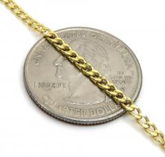 10k yellow gold small classic jesus pendant with 18-24 inch 2.50mm cuban chain 