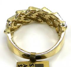 10k yellow gold solid diamond 9mm cuban ring 0.38ct