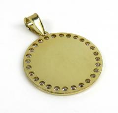 10k yellow gold small cz picture pendant 0.50ct
