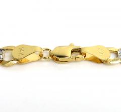 14k yellow gold diamond cut cuban id bracelet 8 inch 5.50mm 