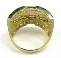 10k yellow gold the last supper cz ring 3.00ct 