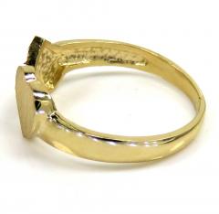 14k yellow gold two hearts ring 