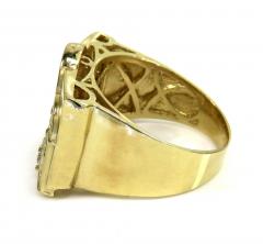 10k yellow gold the last supper cz ring 0.30ct 