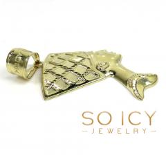 10k yellow gold closed back nefertiti medium head pendant