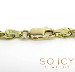 10k yellow gold solid rope link chain 18-26 inch 3mm