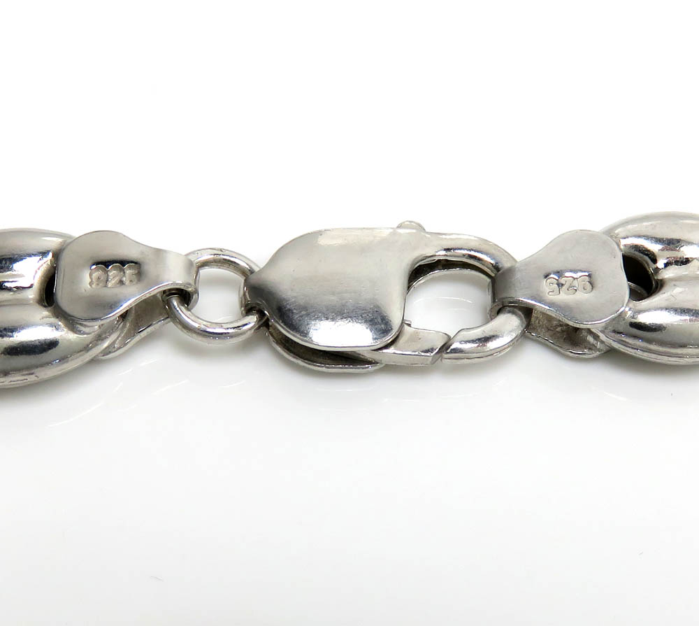 .925 silver gucci puff bracelet 8 inch 11mm