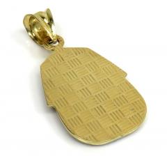 10k yellow gold mini solid back king tut pharaoh head pendant 