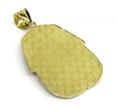 10k yellow gold small solid back king tut pharaoh head pendant 