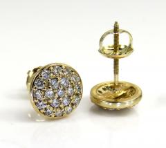 14k yellow gold vs diamond snow cap 8.4mm earrings 0.60ct