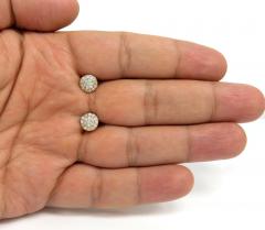 14k yellow gold vs diamond snow cap 8.4mm earrings 0.60ct