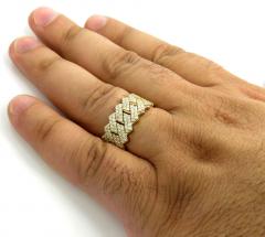 14k yellow gold 13mm diamond cuban band 3.00ct