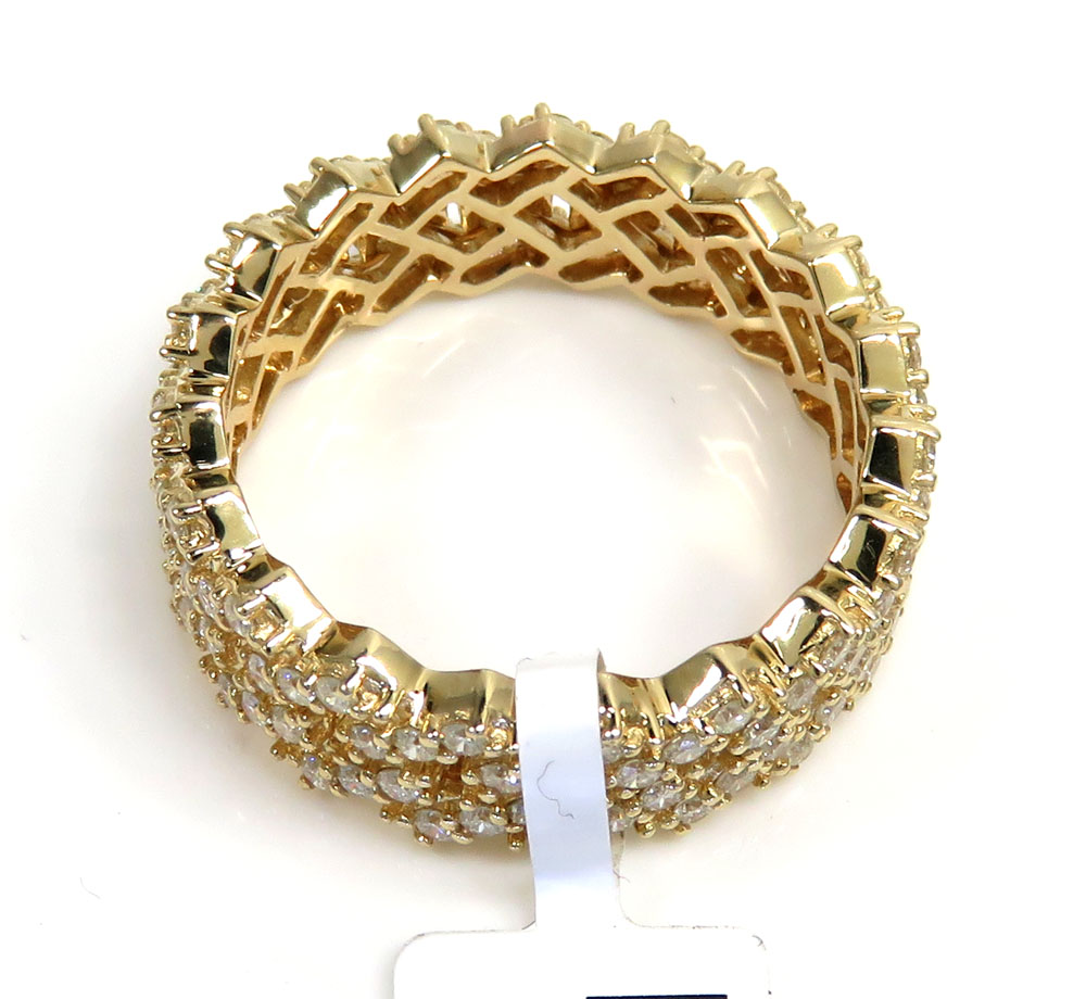 14k yellow gold 7.70mm diamond cuban band 1.90ct