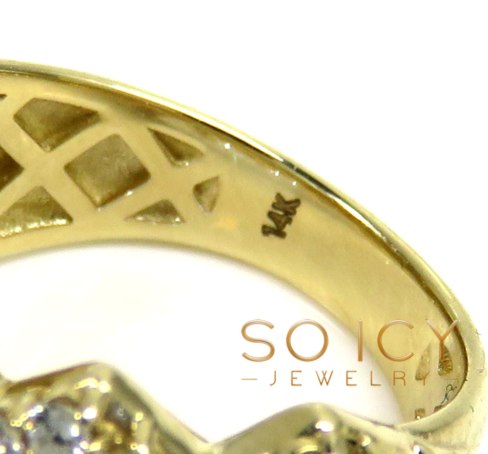 14k yellow gold 13mm diamond cuban ring 2.15ct - Image 5