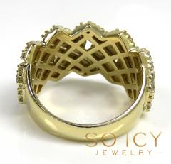 14k yellow gold 13mm diamond cuban ring 2.15ct