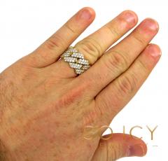 14k yellow gold 13mm diamond cuban ring 2.15ct