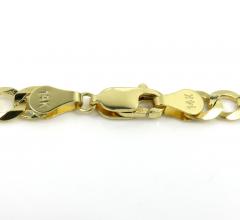 14k yellow gold custom solid cuban id bracelet 8.25 inch 5.80mm 