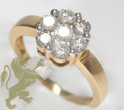 1.00ct ladies 14k solid yellow gold 