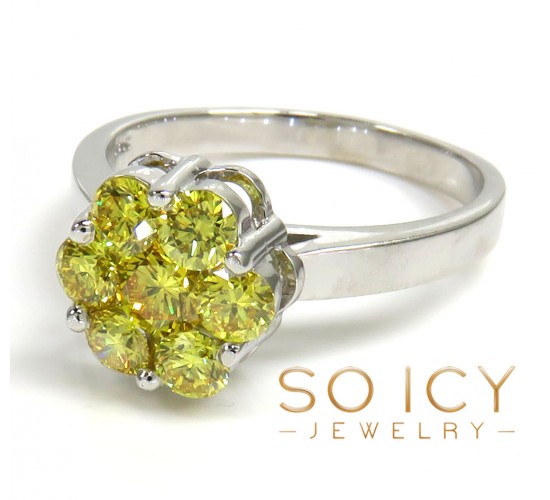 1.00ct ladies 14k solid white gold 