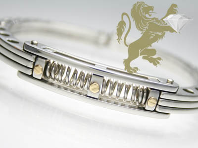 White & yellow stainless steel 