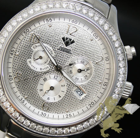 2.45ct mens aqua master genuine round diamond 