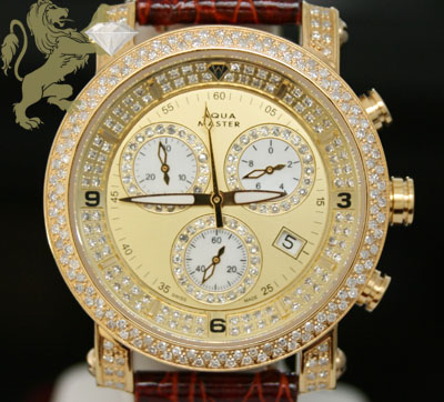 2.20ct ladies aqua master genuine diamond watch