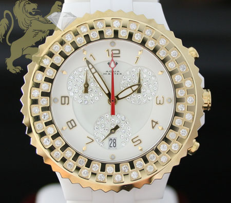 1.25ct unisex aqua master genuine diamond watch 