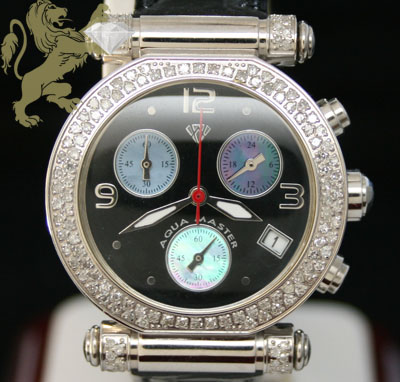 0.85ct ladies aqua master genuine diamond watch