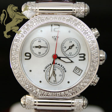 0.85ct ladies aqua master genuine diamond watch