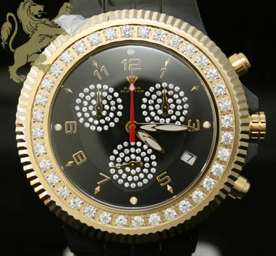 2.85ct mens aqua master genuine diamond watch