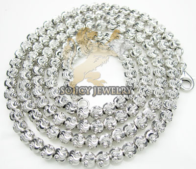 14k white gold diamond cut 