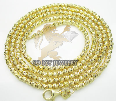 14k yellow gold diamond cut 