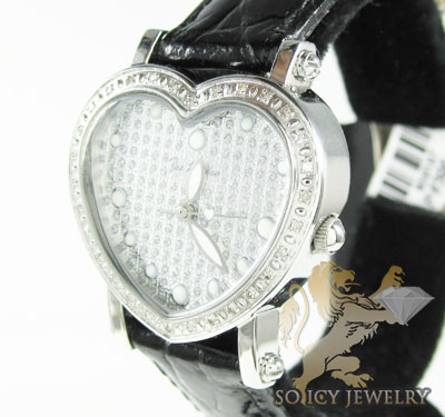Ladies joe rodeo diamond watch white mini heart 0.27ct