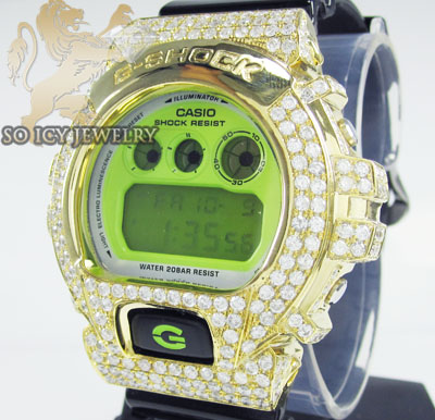 Buy Mens 10k Yellow Gold G Shock Diamond Watch 7 00ct Online At So Icy Jewelry