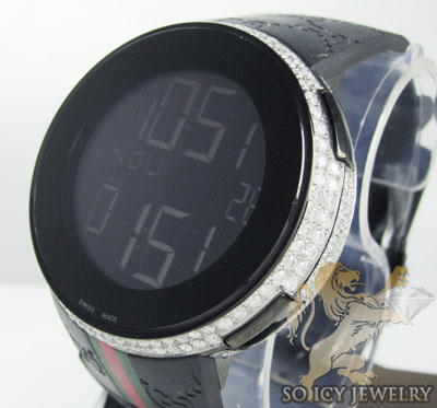 White diamond igucci digital watch 5.00ct full case