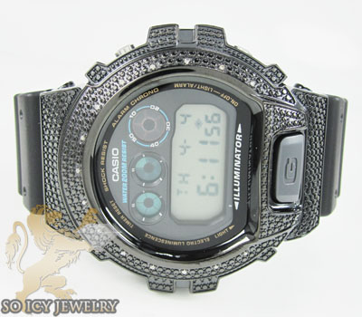 Mens diamond black g-shock watch 0.15ct - Image 1