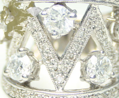 3.00ct ladies 18k solid white gold diamond vs solitaires ring - Image 1