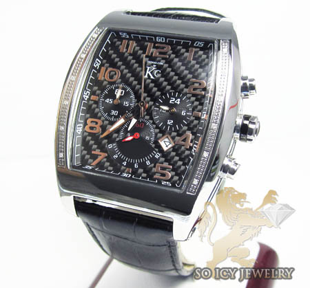 Techno com kc diamond black carbon fiber watch 0.15ct - Image 1