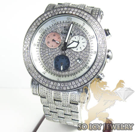 Diamond icelink ice bank mens watch 9.50ct - Image 1